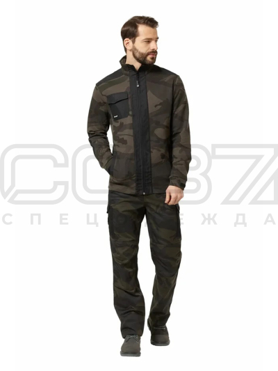 Куртка-толстовка демисезонная Armor цв.хаки чёрный тк.смесовая 1