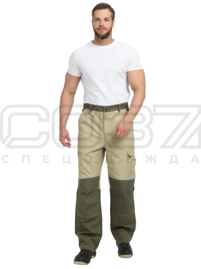 Брюки рабочие Фулема цв.хакибежевый тк.канвас   (1)