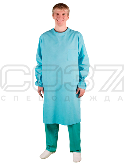 хирург бязь голубой