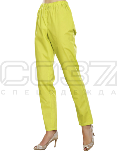 Брюки медицинские женские ИМ301 цв.лайм тк.тиси